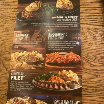 Outback Steakhouse - Menu - Steakhouses Near Me - Hoover, Alabama