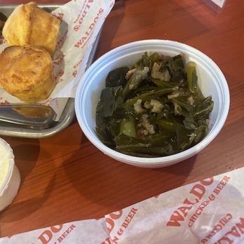 Waldos Chicken And Beer - Greens & cheddar biscuits - Southern Near Me - Aurora, Colorado