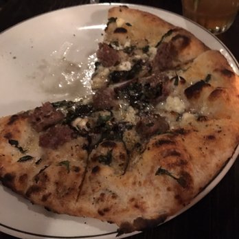 Woodberry Kitchen - Lamb sausage flatbread! - American Near Me - Baltimore, Maryland Woodberry Kitchen - Lamb sausage flatbread! - American Near Me - Baltimore, Maryland