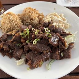 Beef teriyaki with fried rice