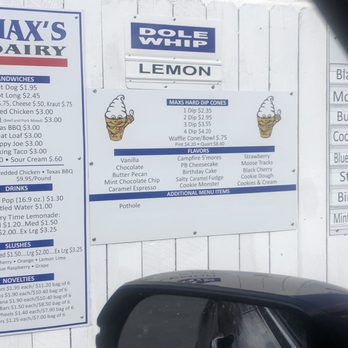 Max's Dairy Bar - menus in rear view mirror - Ice Cream & Frozen Yogurt Near Me - Wapakoneta, Ohio Max's Dairy Bar - menus in rear view mirror - Ice Cream & Frozen Yogurt Near Me - Wapakoneta, Ohio
