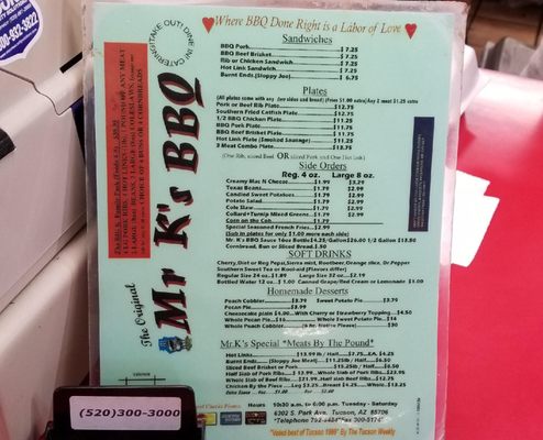 Menu photo 2 Mr K's BBQ Tucson, AZ