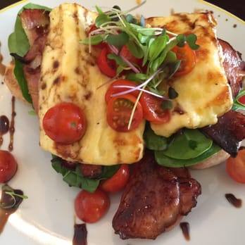 Spring Hill Deli - Maple bacon, halumi, tomatoes with balsamic reduction on delicious bread - Delicatessen Near Me - Spring Hill, QLD