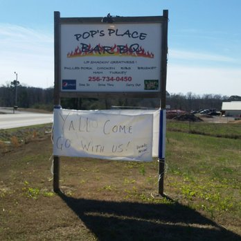 Pop's Place Bar B Q - I don't know where they want us to go but I bet it sounds fun! - Barbeque Near Me - Hanceville, Alabama