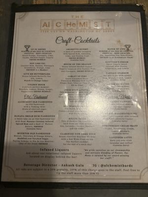 Menu photo 7 The Alchemist DC Washington, DC, DC
