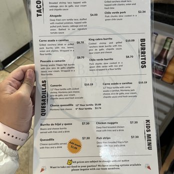 Baja Urban - Recent menu April 2023 - Seafood Near Me - La Puente, California Baja Urban - Recent menu April 2023 - Seafood Near Me - La Puente, California