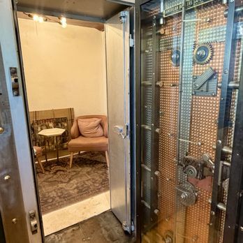 Lawlss Coffee - Bank vault sitting area - Coffee Roasteries Near Me - Sturgeon Bay, Wisconsin
