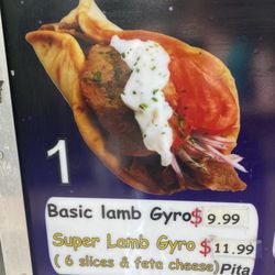 Alibaba Takeaway - Advertisement for Lamb Gyros on the food truck. Sept, 2024.
