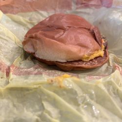 McDonald's - SADDDDDDD I think it's a McDouble? At least it's what I ordered. Sheeeeeeesh