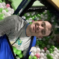 Nova - Sensory time in my sensory body sock in the ball pit