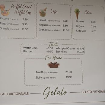Gelato Mio - Menu - Gelato Near Me - Los Angeles, California