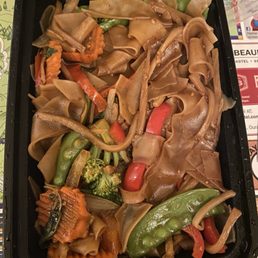 Vegan drunken noodles, medium spicy Vegan drunken noodles, medium spicy