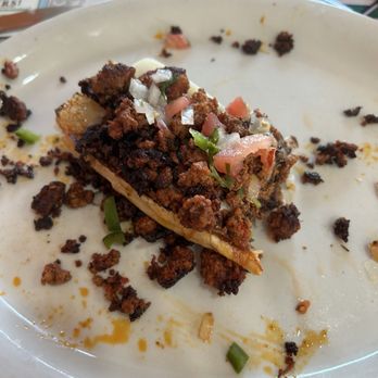 Yellow Bird Cafe - Molletes: Mexican bread(like a super soft French bread) with refried beans, swiss cheese, pico de gallo, and chorizo - Breakfast & Brunch Near Me - Hammond, Louisiana