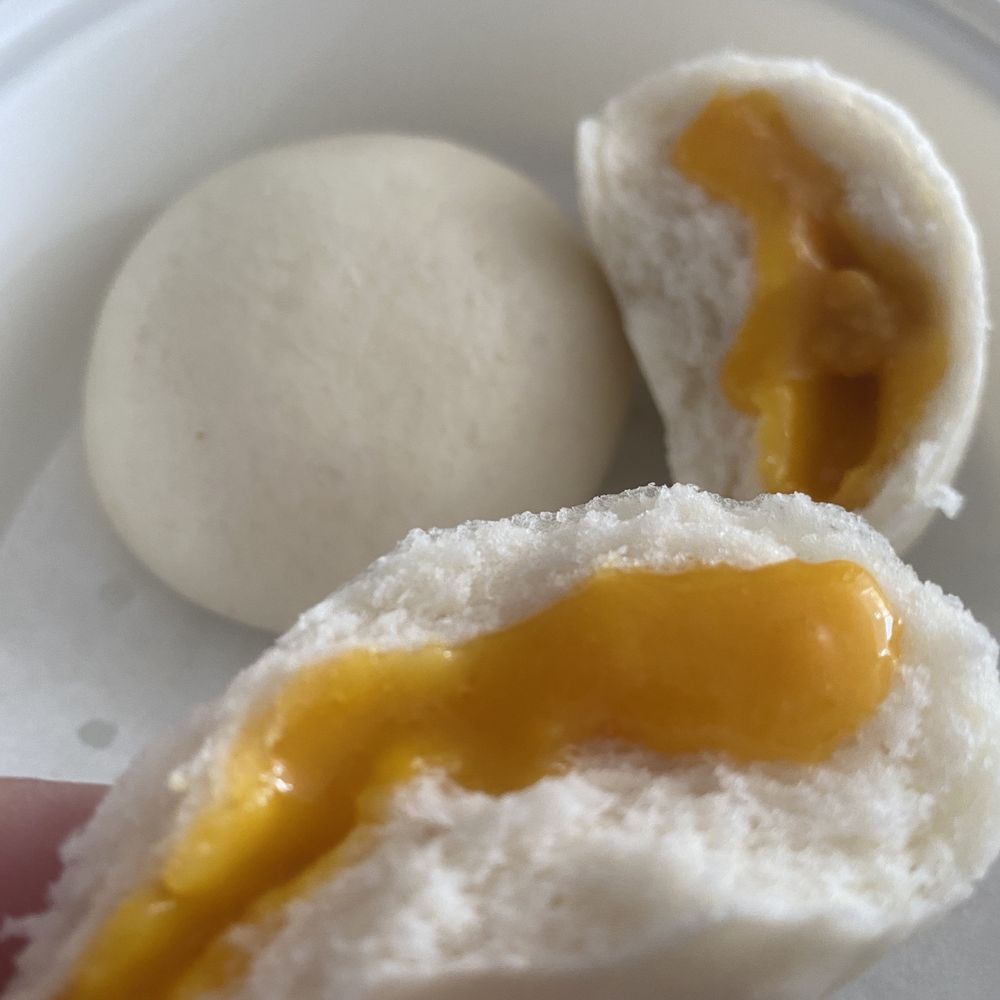 No.1 Beef Noodle House - The flowing egg custard bun. So good. - Taiwanese Near Me - Burnaby, British Columbia