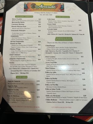 Menu photo 8 Avocado Mexican Restaurant Bethel, CT Menu photo 8 Avocado Mexican Restaurant Bethel, CT