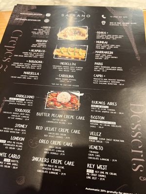 Menu photo 4 Saffrano Crepes Plantation, FL Menu photo 4 Saffrano Crepes Plantation, FL