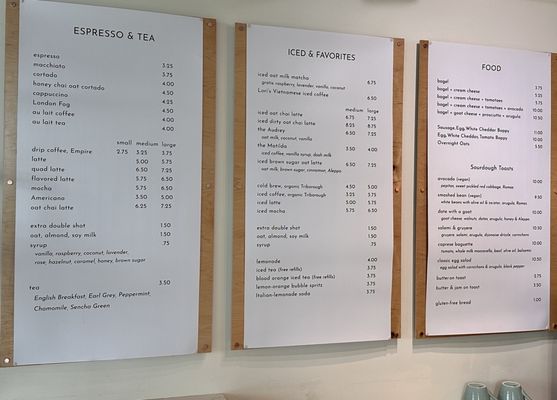 Menu photo 1 Dean: A Coffee Shop Goleta, CA Menu photo 1 Dean: A Coffee Shop Goleta, CA