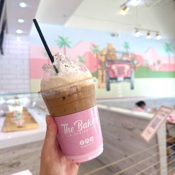 The Bakery Cafe - "Pink Latte" - not sure why it's not pink, i thought it would be lol - Bakeries Near Me - Alafaya, Florida