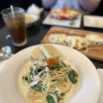 Bistro Kaz - 50321791. Salmon Cream with Salmon Roe Pasta Lunch Combo - Italian Near Me - San Diego, California Bistro Kaz - 50321791. Salmon Cream with Salmon Roe Pasta Lunch Combo - Italian Near Me - San Diego, California