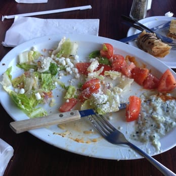 Mikonos Grill - Small side salad has So many tomatoes. Cheap salad. BUMMER - Greek Near Me - Milpitas, California Mikonos Grill - Small side salad has So many tomatoes. Cheap salad. BUMMER - Greek Near Me - Milpitas, California