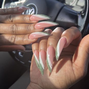 Grace Nails & Day Spa - Fill, new shape + design by Ashley - Nail Salons Near Me - Virginia Beach, Virginia
