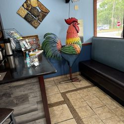 Cocky Rooster Cafe - Front decorations near counter