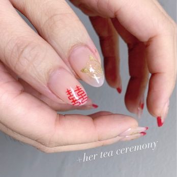 Lumi Nail Studio - Double happiness + prosperity for tea ceremony - Nail Salons Near Me - Pasadena, California