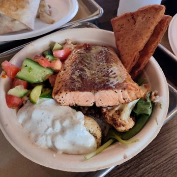 Feta Cowboy - Norse sea salmon bowl - Mediterranean Near Me - Tempe, Arizona Feta Cowboy - Norse sea salmon bowl - Mediterranean Near Me - Tempe, Arizona