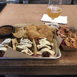 1231 Craft Kitchen - Cowboy Kickstarter tacos and shrimp bowl.