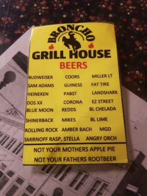 Menu photo 6 Broncho Grill House Torrington, WY