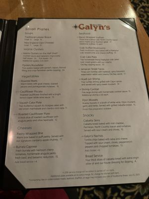 Menu photo 4 Galyn's Bar Harbor, ME