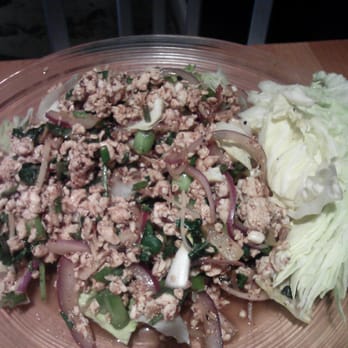 Thai Canteen - (really bad picture of the) larb gai: minced chicken salad - Thai Near Me - Davis, California