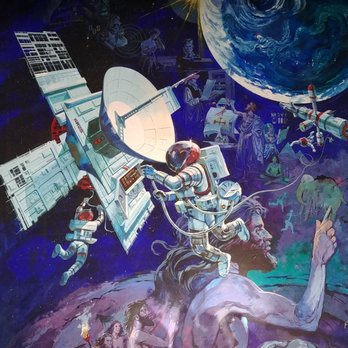 Spaceship Earth - Mural at building entrance - Amusement Parks Near Me - Bay Lake, Florida