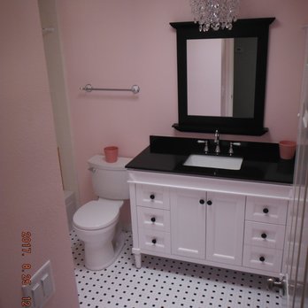 Hugon Construction - a black and white bathroom - General Contractors Near Me - Modesto, California Hugon Construction - a black and white bathroom - General Contractors Near Me - Modesto, California