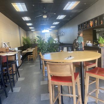 New Thai Eatery & Grill - Seating area nearest door. Back area table seating - Thai Near Me - Livermore, California New Thai Eatery & Grill - Seating area nearest door. Back area table seating - Thai Near Me - Livermore, California