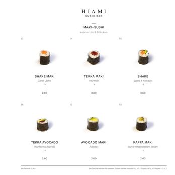 Hiami Sushi Bar - Menu - Sushi Bars Near Me - Stuttgart, BW