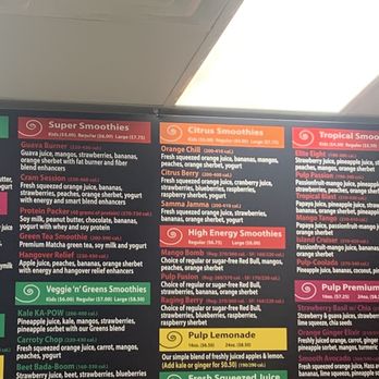 Pulp Juice And Smoothie Bar - Menu - Juice Bars & Smoothies Near Me - Middleburg Heights, Ohio