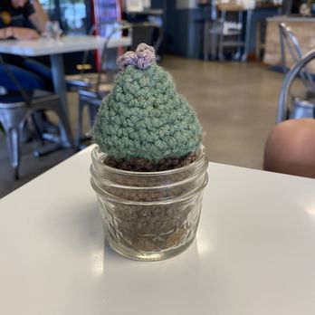 S'wich Bistro - Each table has these creative crocheted succulents. - Breakfast & Brunch Near Me - Irvine, California