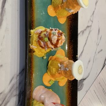 Aji Ceviche Bar - Causa Sampler - Peruvian Near Me - Tampa, Florida
