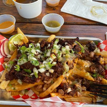 Viva Vegan - Birria Fríes and Birria Quesadilla the flavor of the "meat" is so freaking amazing. And Consomé - Vegan Near Me - Colton, California