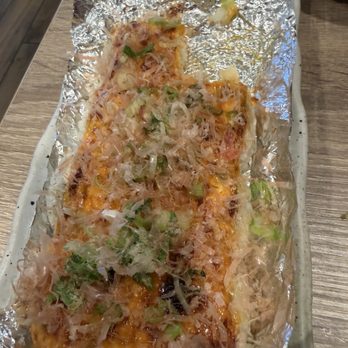 Hinata Sushi  - Baked California Roll - sooo good - it's the bonito flakes that did it for me - Sushi Bars Near Me - Lemon Grove, California