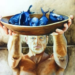 Dog Tired Studio and Gallery - The offering- Watercolor by Sean P. Callahan