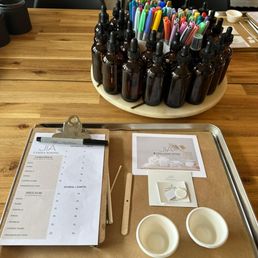 Set up for candle making Set up for candle making