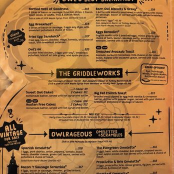 The Toasted Owl Cafe - Menu - Breakfast & Brunch Near Me - Phoenix, Arizona The Toasted Owl Cafe - Menu - Breakfast & Brunch Near Me - Phoenix, Arizona