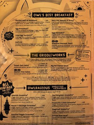 Menu photo 2 The Toasted Owl Cafe Phoenix, AZ Menu photo 2 The Toasted Owl Cafe Phoenix, AZ