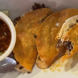 Mi Antojo Mexican Restaurant - Birria Tacos. I had a bite. Could not wait!