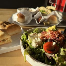 Chicken pesto and California Cobb Chicken pesto and California Cobb