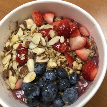 JuiceWell Memorial - Hedwig Village - Açaí with strawberry and banana base. Strawberry, blueberry, granola and chopped almonds with honey drizzle. DELICIOUS! - Juice Bars & Smoothies Near Me - Houston, Texas JuiceWell Memorial - Hedwig Village - Açaí with strawberry and banana base. Strawberry, blueberry, granola and chopped almonds with honey drizzle. DELICIOUS! - Juice Bars & Smoothies Near Me - Houston, Texas