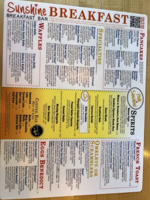 Menu photo 7 Sunshine Breakfast Bar Phoenix, AZ