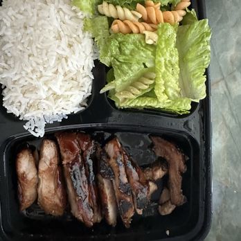 Ribs and Rice - Charsiu plate. Best charsiu I've had in a long while. - Asian Fusion Near Me - La Palma, California Ribs and Rice - Charsiu plate. Best charsiu I've had in a long while. - Asian Fusion Near Me - La Palma, California